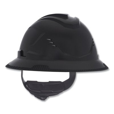 MSA 10215835 V-Gard C1 Hard Hat, Fas-Trac III 4 Point Ratchet, Vented, Black