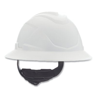 MSA 10215837 V-Gard C1 Hard Hat, Fas-Trac III 4 Point Ratchet, Non-Vented, White