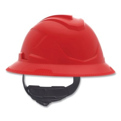 MSA 10215838 V-Gard C1 Hard Hat, Fas-Trac III 4 Point Ratchet, Non-Vented, Red