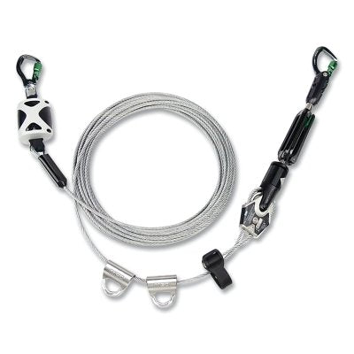 MSA 10219289 Temporary Horizontal Lifeline System, Cable, 60 ft L, 2 Man
