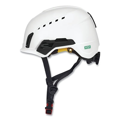 MSA 10242813 V-Gard H2 Safety Helmet, Type II, Full Contact Rachet, Vented, Mips System, White