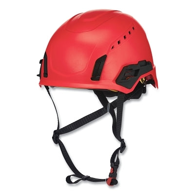 MSA 10242819 V-Gard H2 Safety Helmet, Type II, Full Contact Rachet, Vented, Mips System, Red