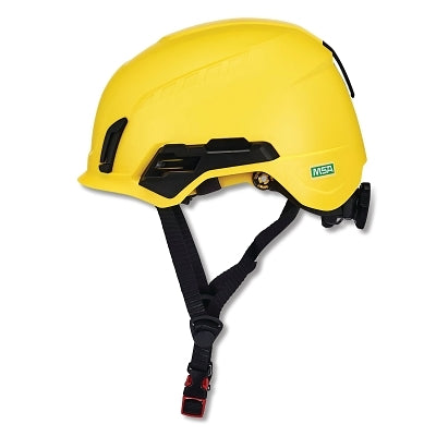 MSA 10242824 V-Gard H2 Safety Helmet, Type II, Full Contact Rachet, Non-Vented, Mips System, Yellow