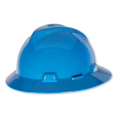 MSA 454732 V-Gard Protective Hat Staz-On Full-Brim Hat Slotted Blue