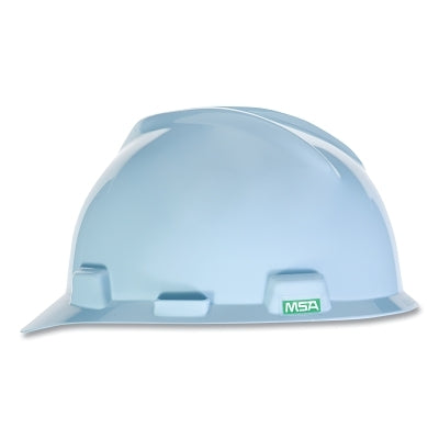 MSA 463111 V-Gard Slotted Hard Hat Cap, Staz-On Suspension, Robin Egg Blue