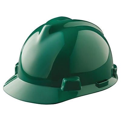 MSA 463946 V-Gard Slotted Hard Hat Cap Staz-On Suspension Green