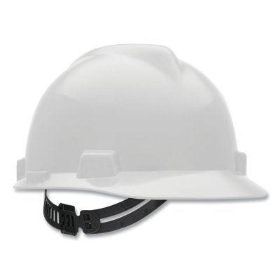 MSA 466354 V-Gard Slotted Hard Hat Cap, Staz-On Suspension, White