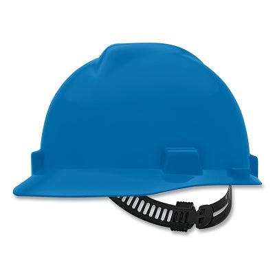 MSA 466355 V-Gard Slotted Hard Hat Cap, Staz-On Suspension, Blue