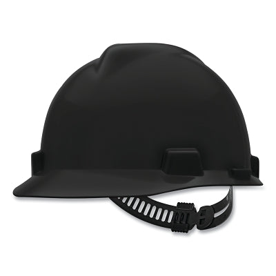 MSA 475235 V-Gard Slotted Hard Hat Cap Staz-On Suspension Black