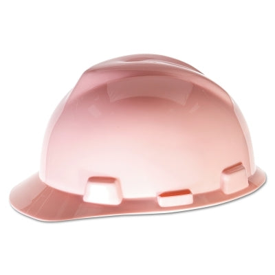 MSA 495862 V-Gard Slotted Hard Hat Cap, Fas-Trac III Suspension, Pink