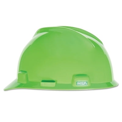 MSA 815565 V-Gard Slotted Hard Hat Cap Fas-Trac III Suspension Bright Lime Green