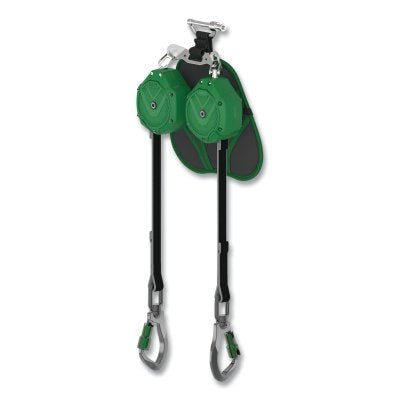 MSA VSLEW-012-PC-A V-SHOCK EDGE Leading Edge Fall Limiter, 6 ft, Twin Triple Action Carabiner, 310 lb, Swivel Triple Action Carabiners, 2 Legs