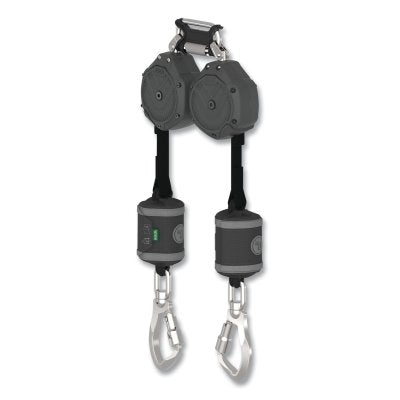 MSA VSOHW-012-QC-A V-SHOCK Fall Limiter, 6 ft, Twin Triple Action Carabiner, 310 lb, ALTAKS Snaphook, 2 Legs