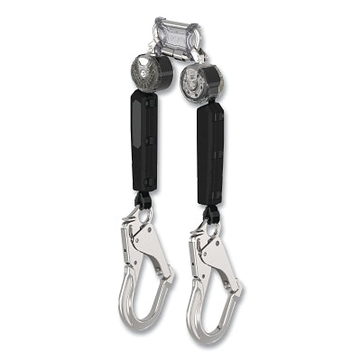 MSA VTOHW-012-RA-A V-TEC Personal Fall Limiter, Twin Leg, 6 ft, 400 lb Load Cap, AL36CL Top Connector, TLALTAK Bottom Connector