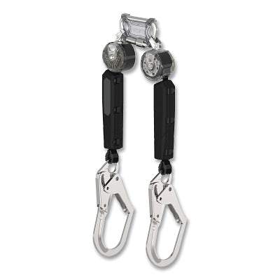 MSA VTOHW-012-RF-A V-TEC Personal Fall Limiter, Twin Leg, 6 ft, 400 lb Load Cap, 36CL Top Connector, TLALTAK Bottom Connector