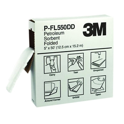 3M 7000002025 High-Capacity Petroleum Folded Sorbent, Absorbs 1.5 gal