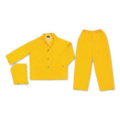 MCR Safety 2903X3 2905 Classic 3-Piece Rain Suit 0.35 mm PVC/Poly Yellow 3X-Large