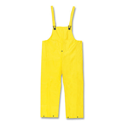 MCR Safety 300BPS 300BP Wizard Series Yellow LF Bib Overall Style Rain Pants 0.28 mm Nylon Scrim/PVC Small