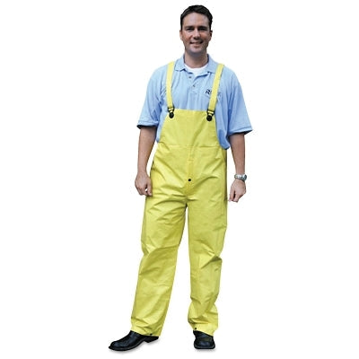 MCR Safety 300BPXL 300BP Wizard Series Yellow LF Bib Overall Style Rain Pants 0.28 mm Nylon Scrim/PVC X-Large