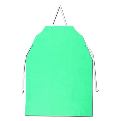 MCR Safety 388R5 Dominator PVC Apron, 35 in x 45 in, 0.42 mm Thickness, Raw Edges, Aqua Green