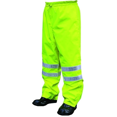 MCR Safety 598RPWX4 598RPW Luminator Breathable Elastic Waist Rain Pants, Fluorescent Lime, 4X-Large