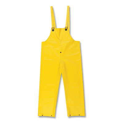 MCR Safety 600BPX2 600BP Commodore Bib Pants 0.40 mm PVC/Non-Woven Poly/Nylon Yellow 2X-Large