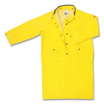 MCR Safety 800CNX4 800CN Concord Long Raincoat, 0.35 mm, Neoprene/Nylon, Yellow, 4X-Large
