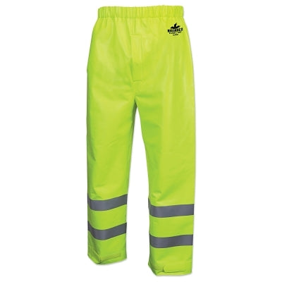 MCR Safety BJ238PWX4 Big Jake 2 Rainwear Flame Resistant Elastic-Waist Pants, Fluorescent Lime, 4X-Large