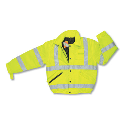 MCR Safety BMRCL3LL Luminator Hi-Vis Insulated Jacket, Polyester, Fluorescent Lime, Large