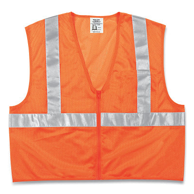 MCR Safety CL2MOPX3 CL2MOP Luminator Class 2 Safety Vest 3X-Large Fluorescent Orange