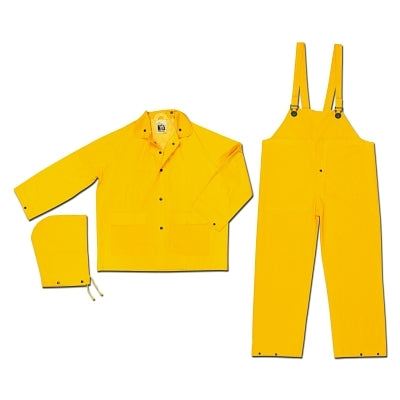 MCR Safety FR2003X3 CLASSIC .35MM PVC/POLY FLAME RESIST SUIT 3 PC YW