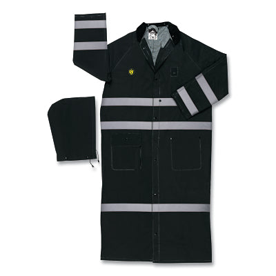 MCR Safety FR267CRX3 FR267CR Classic Plus Ankle Length Rainwear 0.35 PVC/Poly Black 3X-Large