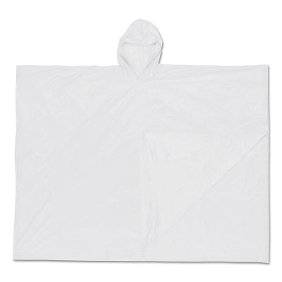 MCR Safety O42 Schooner Poncho, 0.10 mm PVC Film, Clear, One Size Fits All