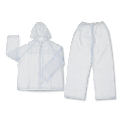 MCR Safety O722S 0722 Squall 2 Piece Lightweight Rain Suit 0.20 mm PVC Clear Small