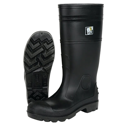 MCR Safety PBP12010 Plain Toe Boots Size 10 16 in H PVC Black