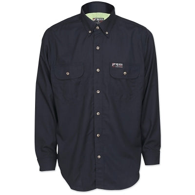MCR Safety SBS1001X2 Summit Breeze Flame-Resistant Long-Sleeved Shirt, FR Inherent Blend, Gray, 2X-Large