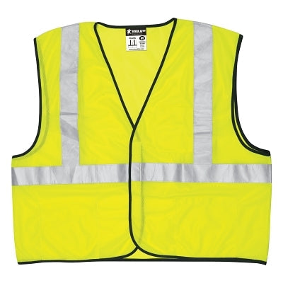 MCR Safety VCL2MLXL Class II Safety Vests X-Large Fluorescent Lime