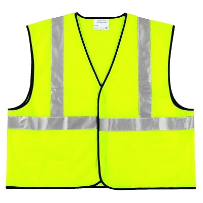 MCR Safety VCL2SLM Class II Economy Safety Vest Solid Medium Lime