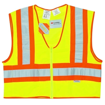 MCR Safety WCCL2LFRX4 Luminator Class II Flame Resistant Vests 4X-Large Fluorescent Lime