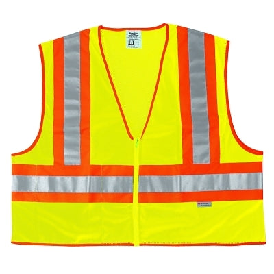 MCR Safety WCCL2LX3 Luminator Class II Safety Vests 3X-Large Lime