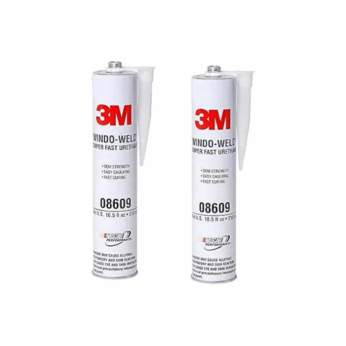 3M 08609 Window-Weld Super Fast Urethane Black Cartridge - 10.5 fl oz, 2 Pack