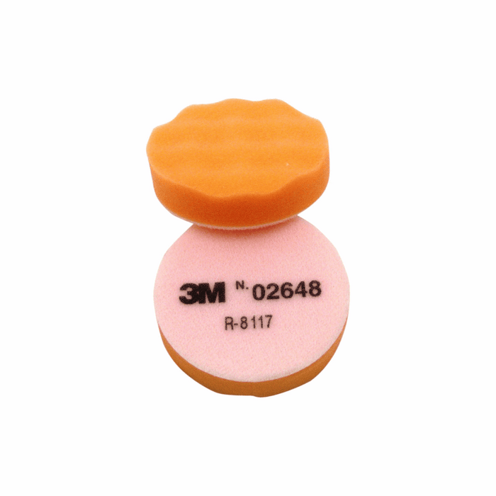 Finesse-It™ 02648 Single Sided Regular Buffing Pad, 3-1/4 in Dia, Hook and Loop Attachment, Foam Pad, Orange, Sold Individually