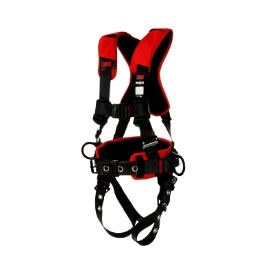 3M Protecta 1161311 Construction Style Positioning Harness, Standard, D-Rings, Leg Buckles, 2X-Large, Pass-Through Chest Connection