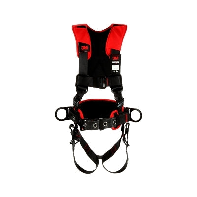 3M Protecta 1161207 Construction Style Positioning Harness, Comfort, D-Rings, Leg Buckles, SRL Adapter, X-Large, Pass-Through Chest Connection
