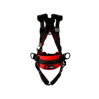 3M Protecta 1161309 Construction Style Positioning Harness, Standard, D-Rings, Leg Buckles, Medium/Large, Pass-Through Chest Connection