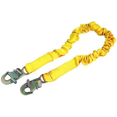 3M DBI-SALA 1244306 ShockWave2 Shock Absorbing Lanyard, 6 ft, Single Leg, Snap Hooks