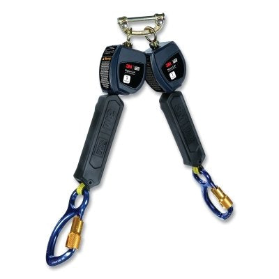 3M DBI-SALA 3100548 Nano-Lok Self-Retracting Lifeline, 6 ft, Web, Single Pin Top Connector, Aluminum Rebar Snap Hook, 420 lb, Twin Leg