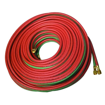 Best Welds 7109NLA300DAA Grade T Twin-Line Welding Hose, 5/16 in, 25 ft, BB Fittings, Fuel Gases and Oxygen