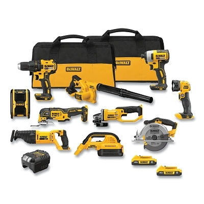 DeWalt DCK1021D2 Cordless Combination Tool Kit, 10-Tool, 20V MAX*