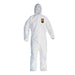 KleenGuard 49114 A20 Breathable Particle Protection Coverall, White, X-Large, Zipper Front, Elastic Back/Wrists/Ankles & Hood
